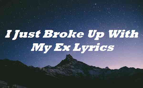 I Just Broke Up With My Ex Lyrics