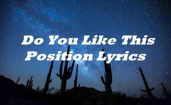 Do You Like This Position Lyrics