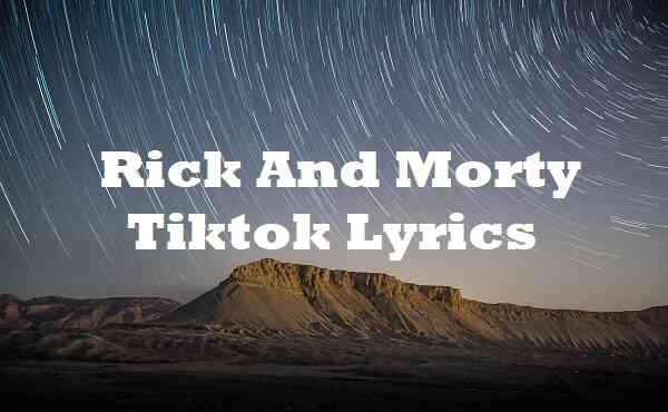 Rick And Morty Tiktok Lyrics