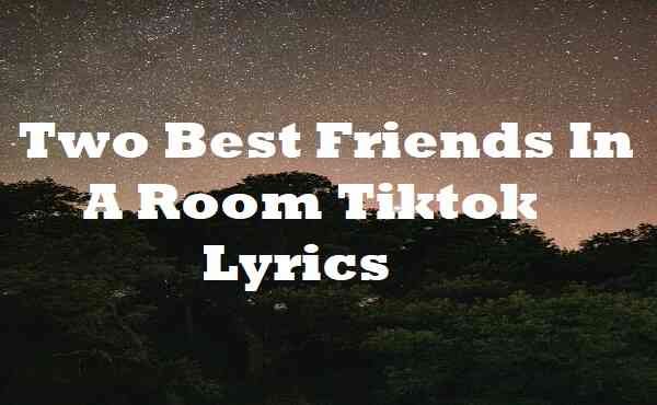 Two Best Friends In A Room Tiktok Lyrics