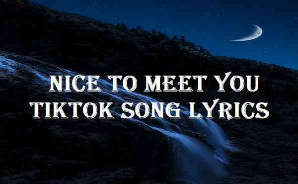 Nice To Meet You Tiktok Song Lyrics